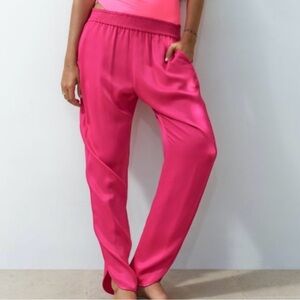 Zara Pink Joggers with Relaxed Fit